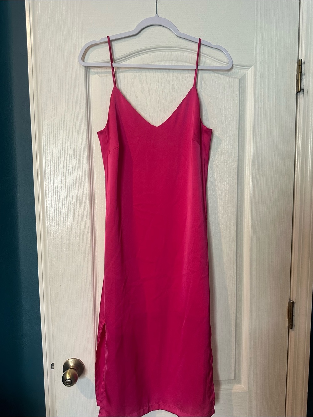Shinestar Vibrant Fuchsia Slip Dress